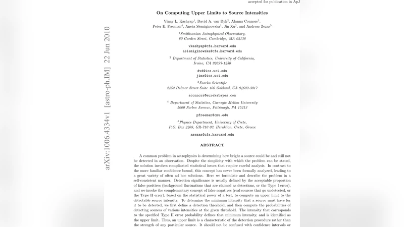 On Computing Upper Limits to Source Intensities