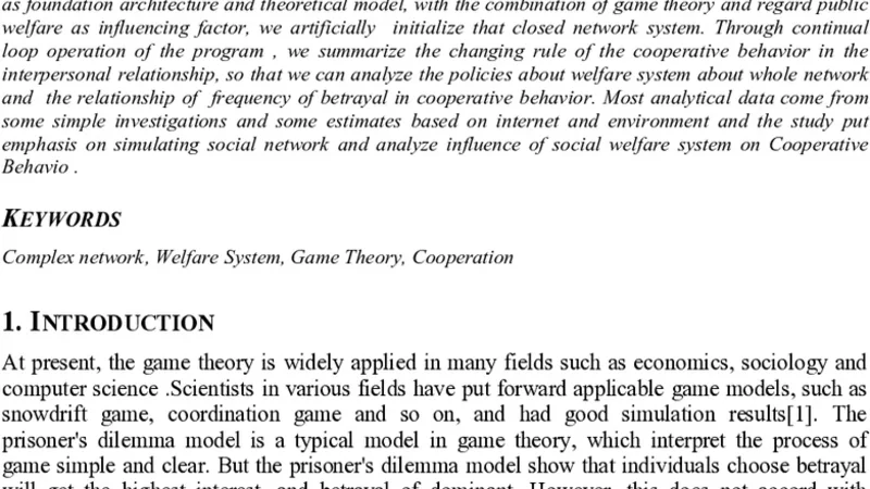 The effect of social welfare system based on the complex network