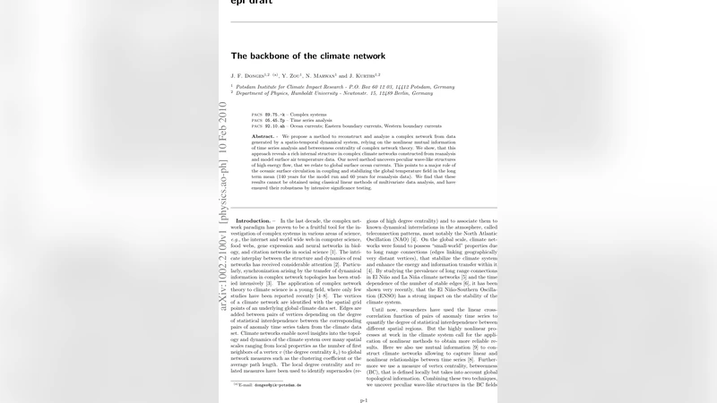 The backbone of the climate network