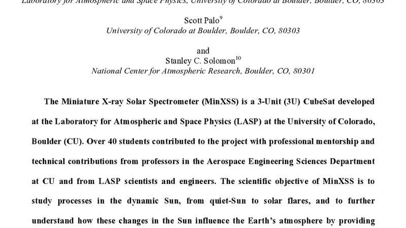 Miniature X-Ray Solar Spectrometer (MinXSS) - A Science-Oriented,   University 3U CubeSat