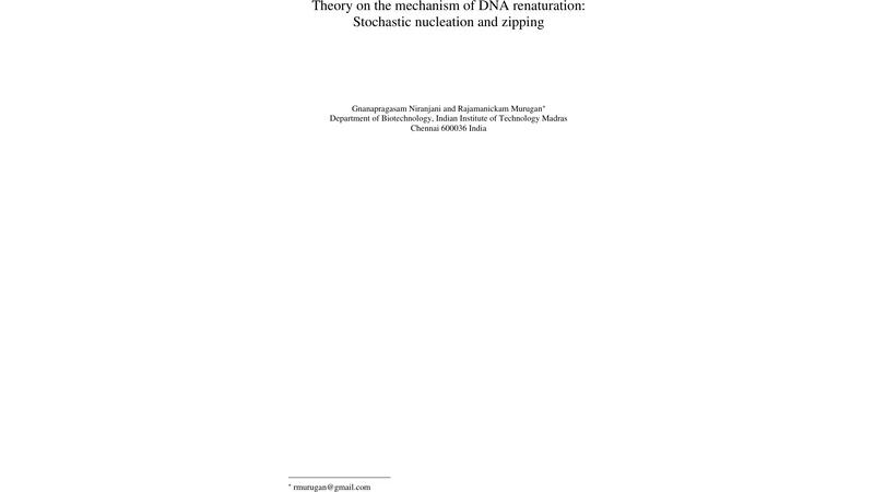 Theory on the mechanism of DNA renaturation: Stochastic nucleation and   zipping