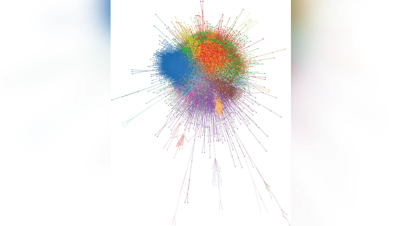Using network science and text analytics to produce surveys in a   scientific topic