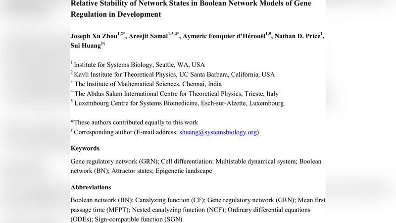 Relative Stability of Network States in Boolean Network Models of Gene   Regulation in Development