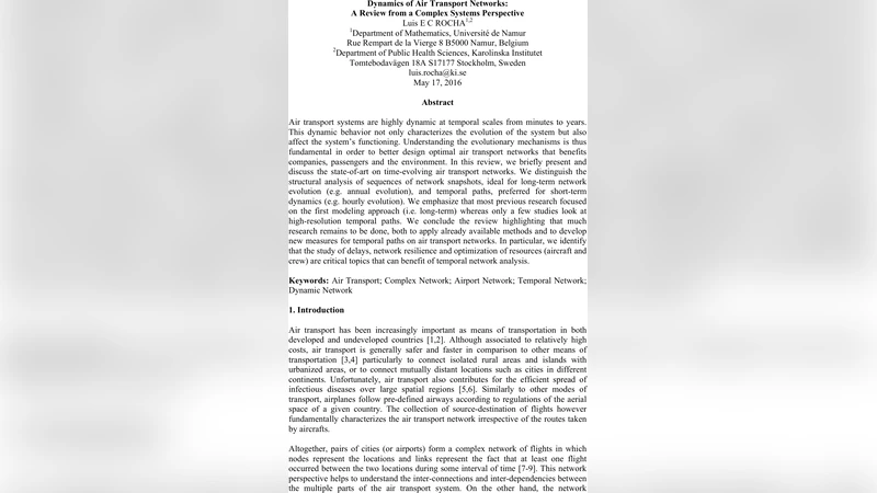 Dynamics of Air Transport Networks: A Review from a Complex Systems   Perspective
