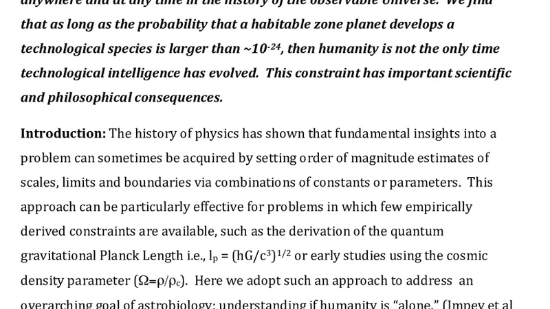 A New Empirical Constraint on the Prevalence of Technological Species in   the Universe