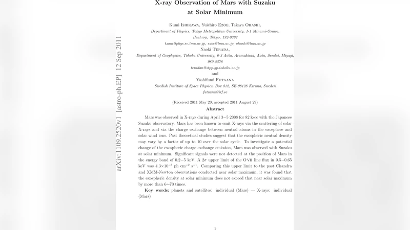 X-ray Observation of Mars with Suzaku at Solar Minimun