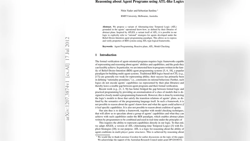 Reasoning about Agent Programs using ATL-like Logics