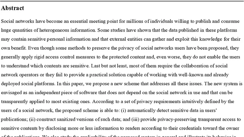 Enforcing transparent access to private content in social networks by   means of automatic sanitization