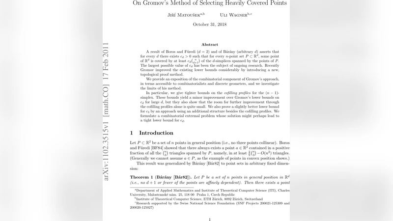 On Gromovs Method of Selecting Heavily Covered Points