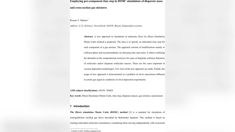 Employing per-component time step in DSMC simulations of disparate mass   and cross-section gas mixtures