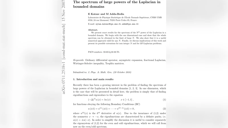 The spectrum of large powers of the Laplacian in bounded domains