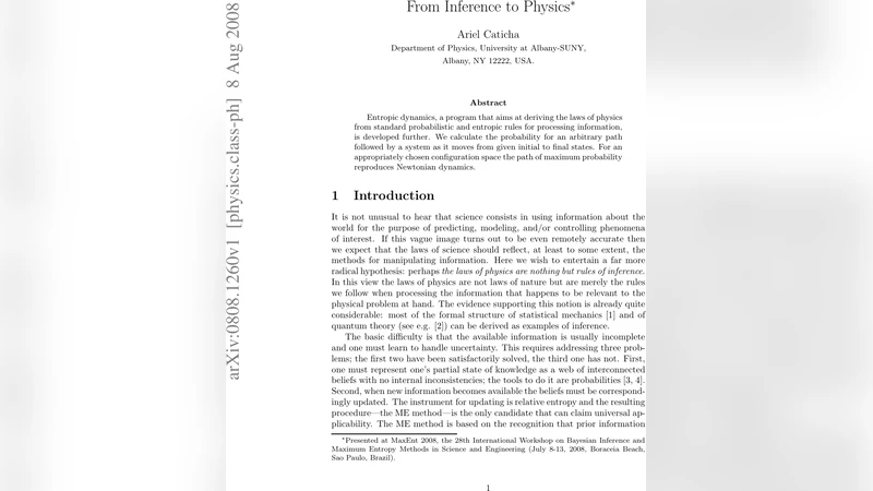 From Inference to Physics