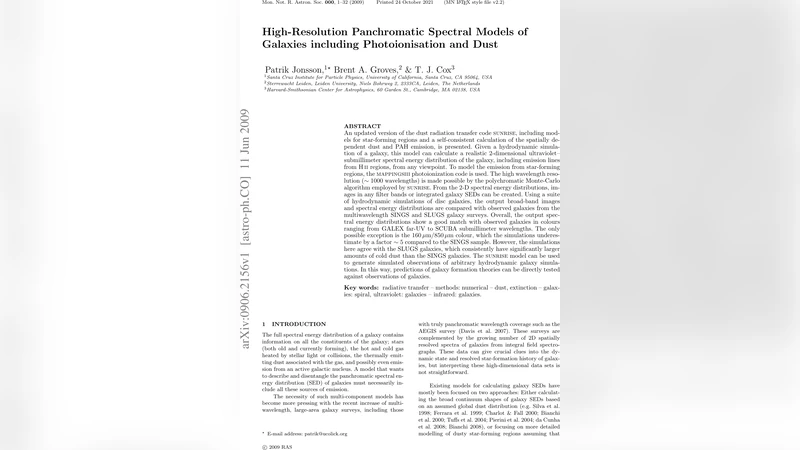 High-Resolution Panchromatic Spectral Models of Galaxies including   Photoionisation and Dust