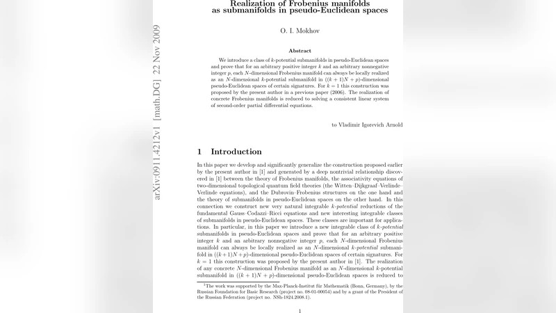 Realization of Frobenius manifolds as submanifolds in pseudo-Euclidean   spaces