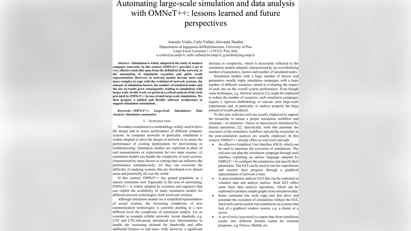 Automating Large-Scale Simulation and Data Analysis with OMNeT++:   Lession Learned and Future Perspectives