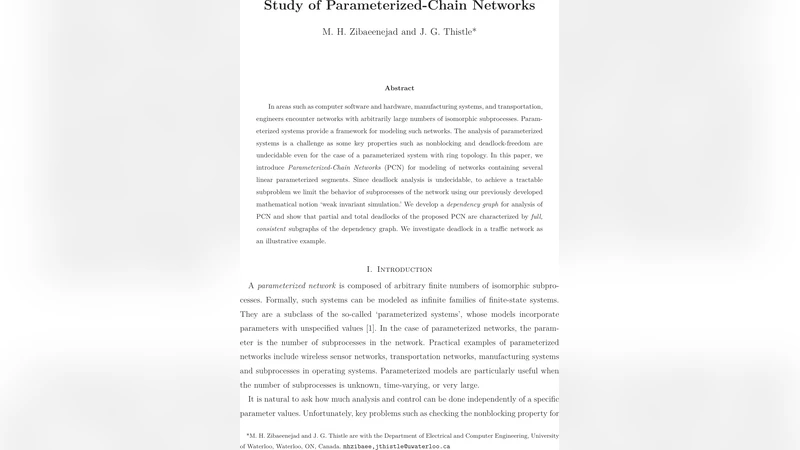 Study of Parameterized-Chain networks