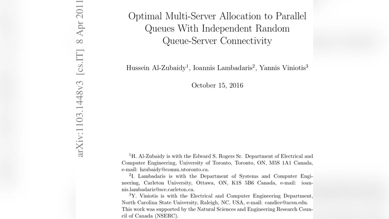 Optimal Multi-Server Allocation to Parallel Queues With Independent   Random Queue-Server Connectivity