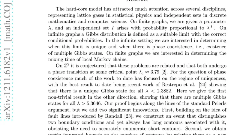 Phase Coexistence and Slow Mixing for the Hard-Core Model on Z^2