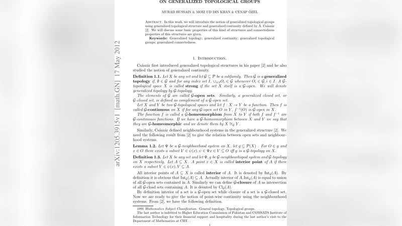 On generalized topological groups