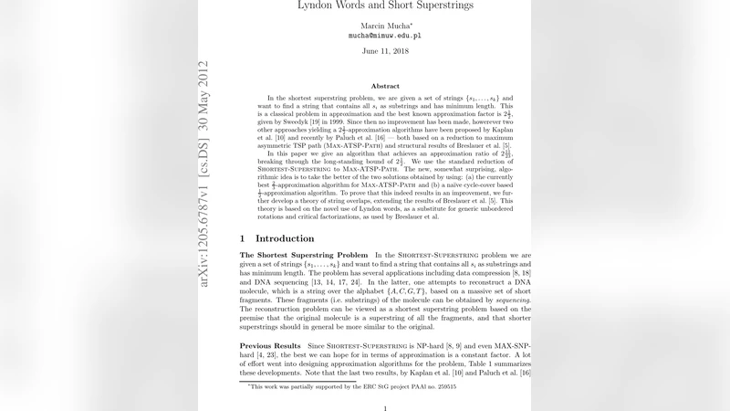 Lyndon Words and Short Superstrings