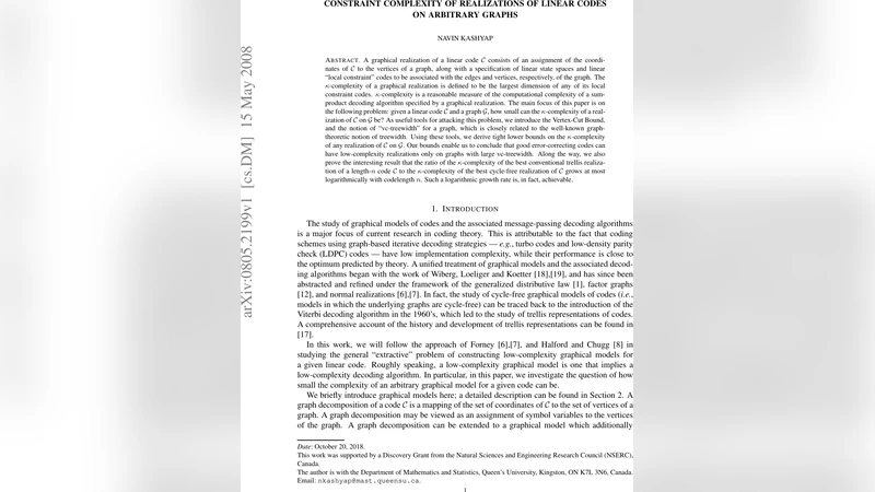 Constraint Complexity of Realizations of Linear Codes on Arbitrary   Graphs