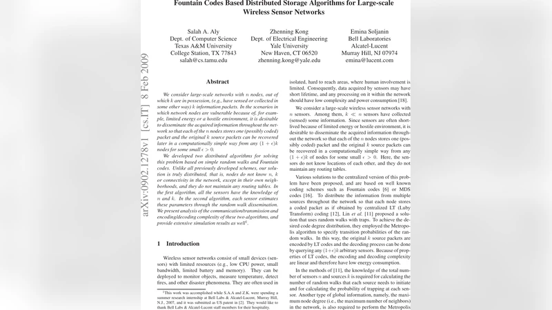 Fountain Codes Based Distributed Storage Algorithms for Large-scale   Wireless Sensor Networks