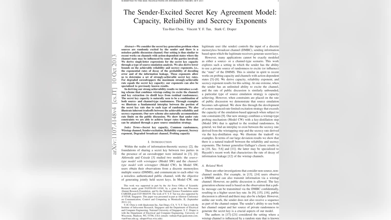The Sender-Excited Secret Key Agreement Model: Capacity, Reliability and   Secrecy Exponents