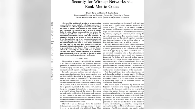Security for Wiretap Networks via Rank-Metric Codes