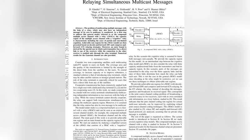 Relaying Simultaneous Multicast Messages