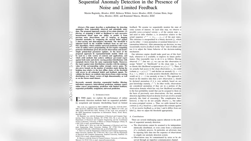 Sequential anomaly detection in the presence of noise and limited   feedback