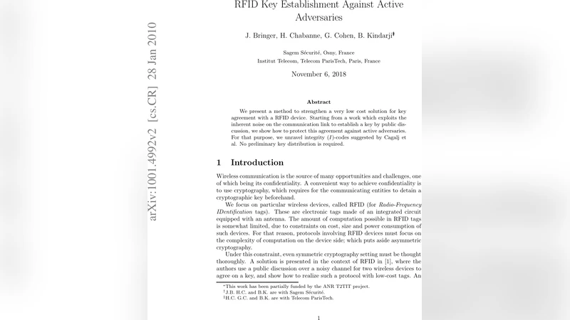 RFID Key Establishment Against Active Adversaries