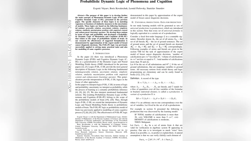 Probabilistic Dynamic Logic of Phenomena and Cognition