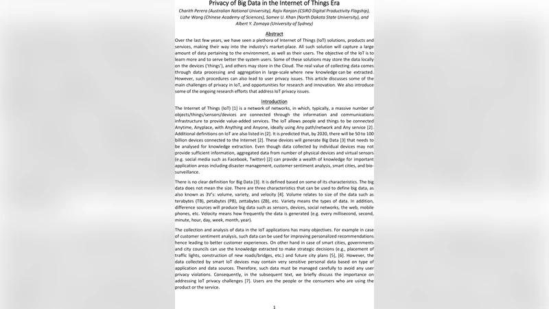 Big Data Privacy in the Internet of Things Era