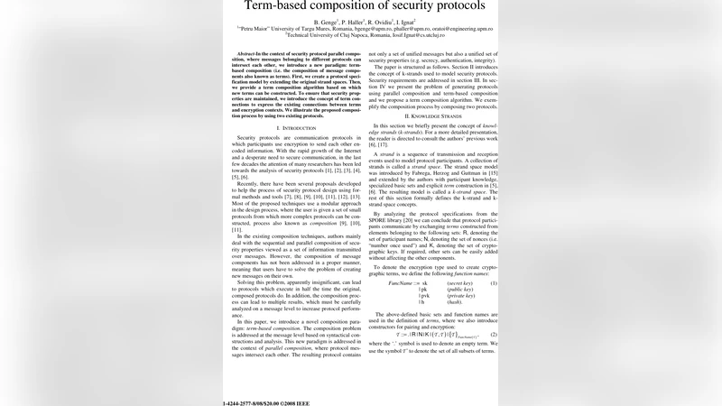Term-based composition of security protocols