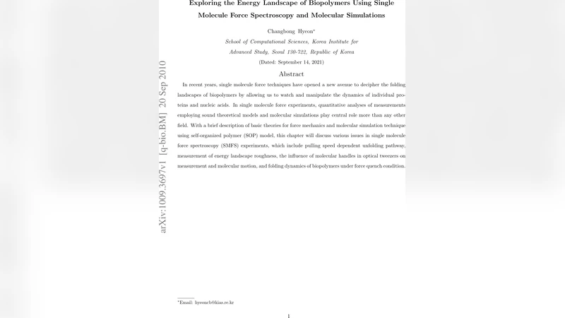 Exploring the energy landscape of biopolymers using single molecule   force spectroscopy and molecular simulations