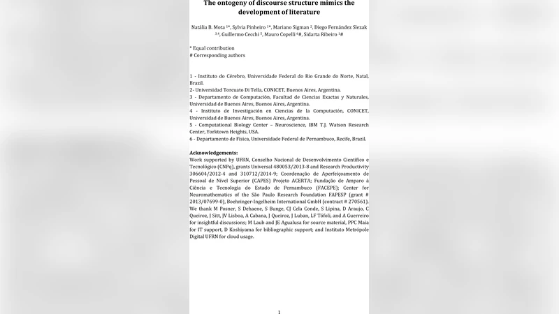 The ontogeny of discourse structure mimics the development of literature