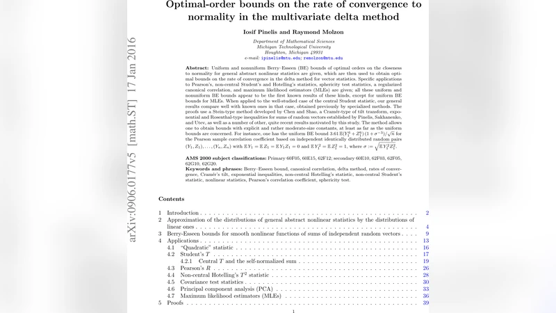 Optimal-order bounds on the rate of convergence to normality in the   multivariate delta method