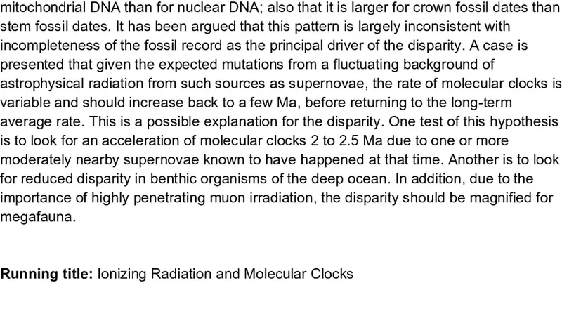 A possible role for stochastic radiation events in the systematic   disparity between molecular and fossil dates