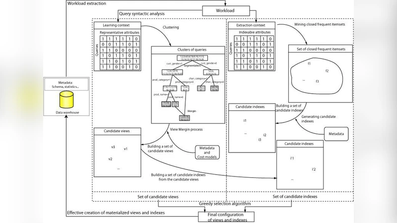 Index and Materialized View Selection in Data Warehouses