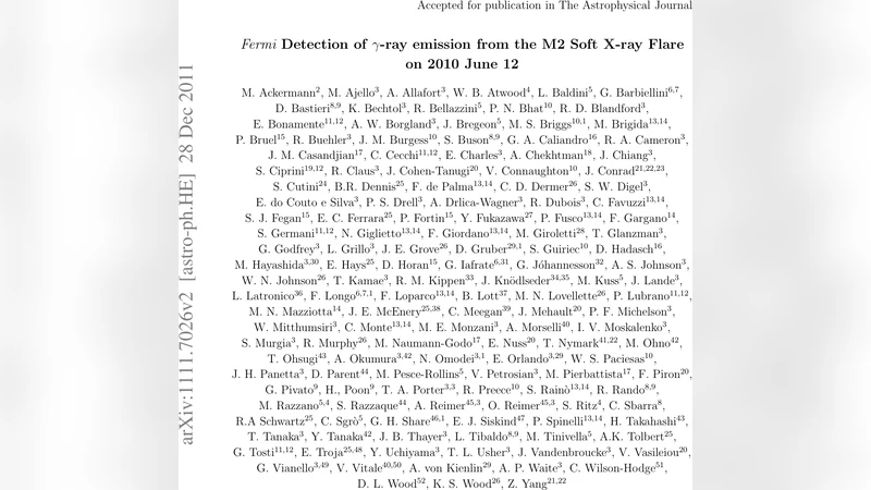 Fermi Detection of gamma-ray emission from the M2 Soft X-ray Flare on   2010 June 12