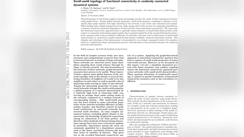 Small-world topology of functional connectivity in randomly connected   dynamical systems