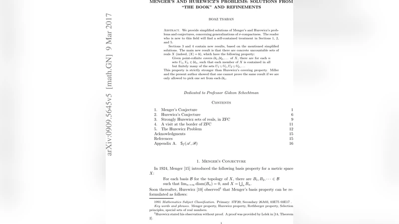 Mengers and Hurewiczs Problems: Solutions from "The Book" and   refinements
