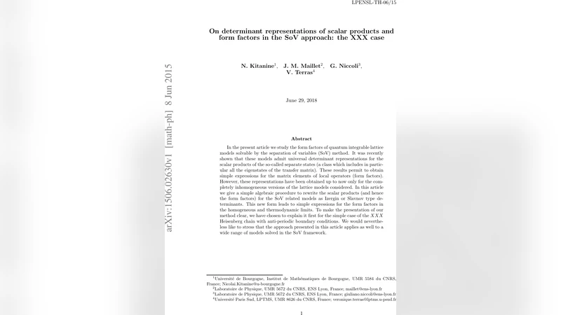 On determinant representations of scalar products and form factors in   the SoV approach: the XXX case