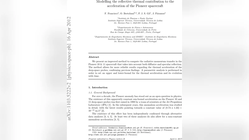 Modelling the reflective thermal contribution to the acceleration of the   Pioneer spacecraft