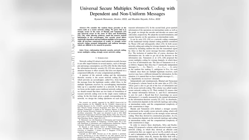 Universal Secure Multiplex Network Coding with Dependent and Non-Uniform   Messages