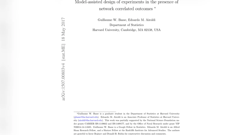 Model-assisted design of experiments in the presence of network   correlated outcomes