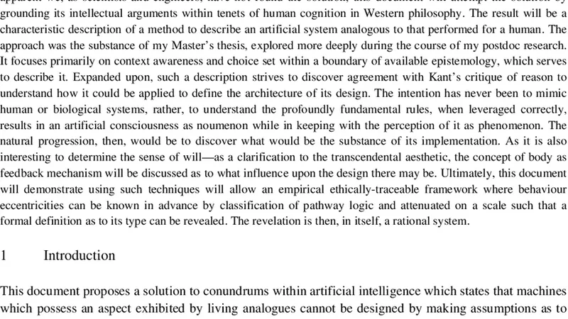 The method of artificial systems