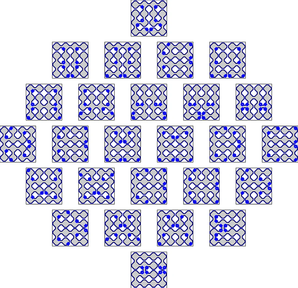 An example of geometric origami design with benefit of graph enumeration   algorithms