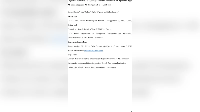 Objective Estimation of Spatially Variable Parameters of Epidemic Type   Aftershock Sequence Model: Application to California