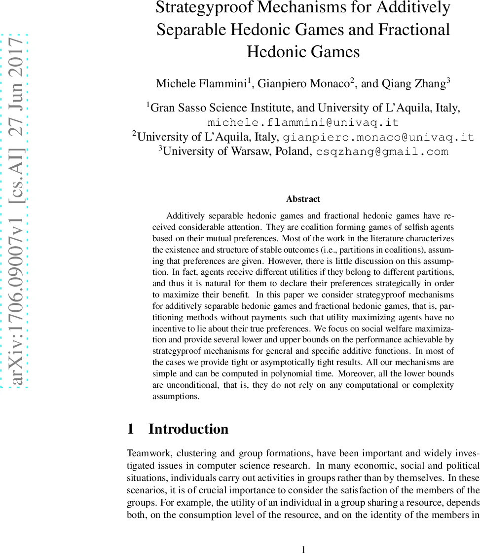 Strategyproof Mechanisms for Additively Separable Hedonic Games and   Fractional Hedonic Games